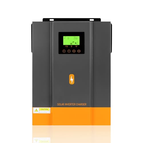 PowMr Solar hybrid Inverter 3200W 24VDC to 220-230VAC,Built in 80A MPPT Solar Charge Controller,Off-Grid Pure sine Wave Inverter,Work with 24V Lead Acid & Lithium Battery,Solar Power Utility Generator