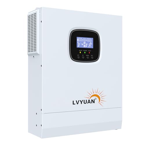 LVYUAN All-in-one Solar Hybrid Charger Inverter Built in 3000W 24V Pure Sine Wave Power Inverter and 60A MPPT Solar Controller for Off-Grid System