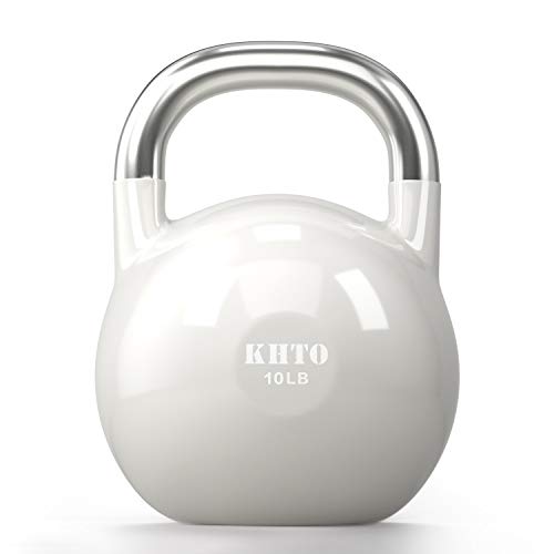 KHTO Kettle Bells – Competition Kettlebell 50 LB – Professional Grade Kettlebell for Fitness, Weightlifting, Core Training – Durable and Strong Design – 10-50 LB Color-Coded Collection