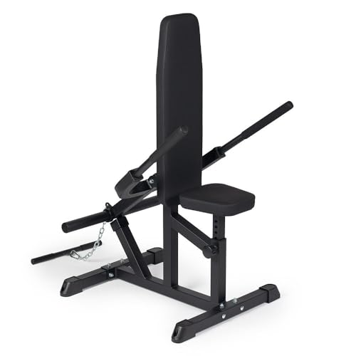 Titan Fitness Plate Loaded Seated Dip Machine, Rated 200 LB, Tricep/Bicep Press Down Machine, Upper Body Push Workout