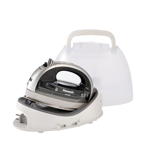 Panasonic NI-WL600 Cordless, Portable 1500W Contoured Multi-Directional Steam/Dry Iron, Stainless Steel Soleplate, Power Base and Carrying/Storage Case, Silver