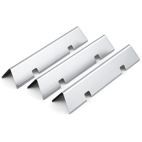 Hisencn 15.3 in Flavorizer Bars for Weber Spirit I/II 300 Series GS4 Spirit S310 E310 E320 S320 E330 S330 Grill with Front Control Knobs, Stainless Steel Heat Plate for Weber Spirit Grill Part 3-Pack