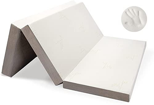 Milliard Tri-Folding Memory Foam Foldable Memory Foam Mattress with Washable Cover, Queen Size (78