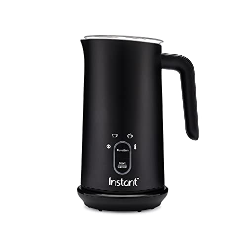 Instant Pot Milk Frother, 4-in-1 Electric Milk Steamer, 10oz/295ml Automatic Hot and Cold Foam Maker and Milk Warmer for Latte, Cappuccinos, Macchiato, From the Makers of Instant 500W, Black