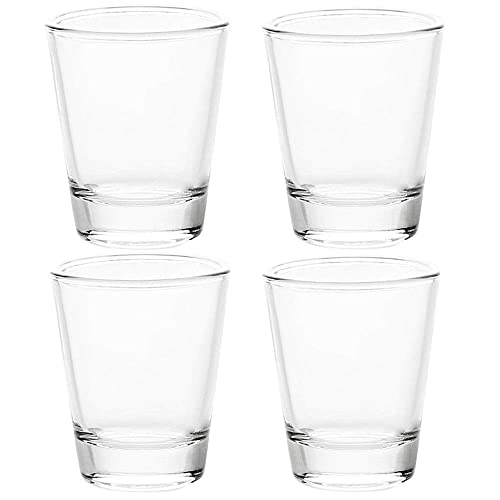 BCnmviku 1.5 oz Shot Glasses Sets with Heavy Base, Clear Shot Glass (4 Pack)