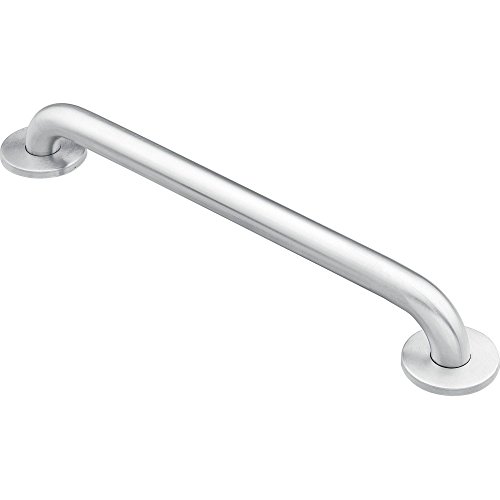 Moen Bathroom Safety 18-Inch Stainless Steel Shower Grab Bar with Concealed Screws for Handicapped or Elderly, 8718