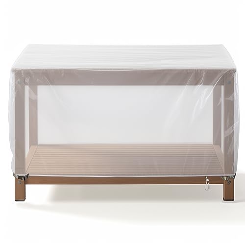 IndigoTempest9 Patio Prep Table Cover,Waterproof Bar Covers for Outdoor Furniture,Frosted PVC Material,52