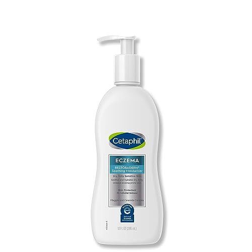 Cetaphil RESTORADERM Soothing Moisturizer, For Eczema Prone Skin, 10 fl oz, For Dry, Itchy, Irritated Skin, 24Hr Hydration, No Added Fragrance, Doctor Recommended Sensitive Skincare Brand