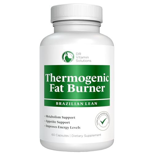 Dr Vitamin Thermogenic Fat Burner Brazilian Lean, Weight Loss Vitamins, Waist Trimmer & Supplements for Bloating 60 Capsules