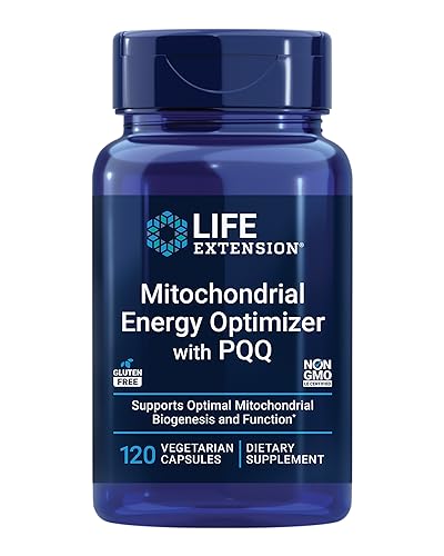 Life Extension Mitochondrial Energy Optimizer with PQQ – For Heart & Brain Health, Energy Management and Anti-Aging - Gluten-Free, Non-GMO, Vegetarian – 120 Capsules