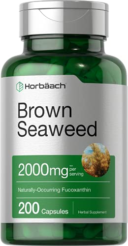 Brown Seaweed Supplement 2000mg | 200 Capsules | Herbal Fucoxanthin Extract | Non-GMO, Gluten Free | by Horbaach