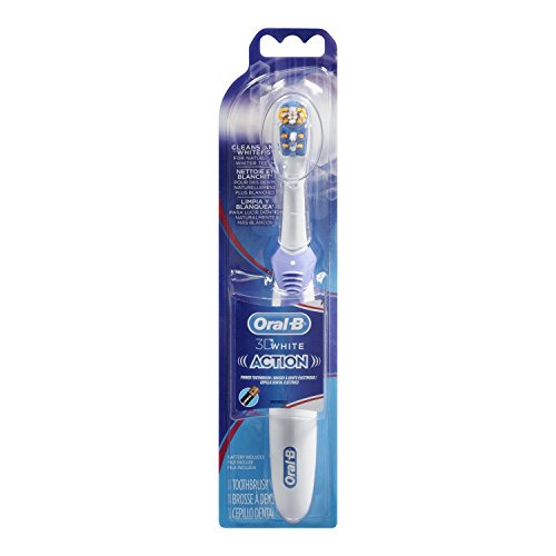 Oral-B 3D White Battery Powered Electric Toothbrush, 1 Count (Colors and Packaging May Vary)