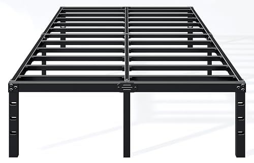 Hafenpo 18 Inch Full Bed Frame - Durable Platform Bed Frame Non-Slip Metal Bed Frame No Box Spring Needed Heavy Duty Full Size Bed Frame Easy Assembly Strong Bearing Capacity