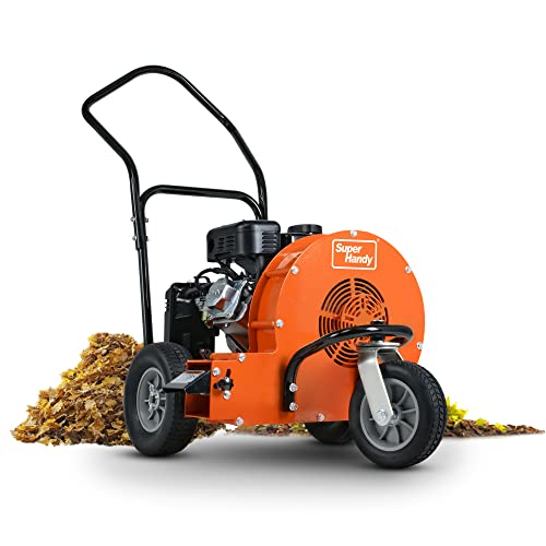 SuperHandy Walk Behind Leaf Blower, Wheeled Manual-Propelled, 7HP 212cc, 4 Stroke, Wind Force of 200 MPH / 2000 CFM at 3600RPM