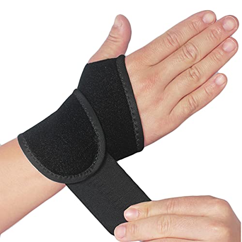 YUNYILAN Wrist Support Brace/Carpal Tunnel/Hand Support, Adjustable for Arthritis and Tendinitis, Joint Pain Relief (Black), 2 Pack