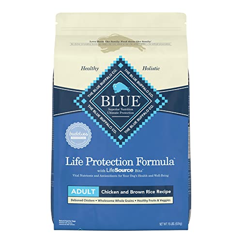 Blue Buffalo Life Protection Formula Natural Adult Dry Dog Food, Chicken and Brown Rice 15-lb