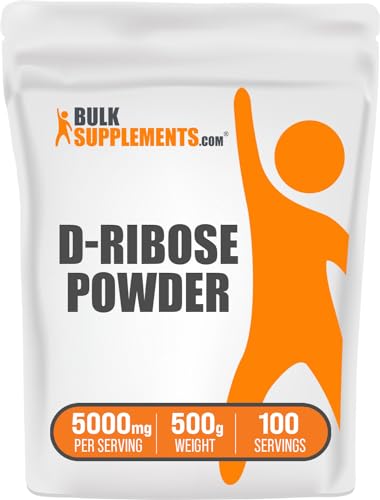 BULKSUPPLEMENTS.COM D-Ribose Powder - Peak ATP - Ribose Powder - Ribose Supplement - D Ribose Powder Bulk - 5g (5000mg) per Serving, 100 Servings (500 Grams - 1.1 lbs)