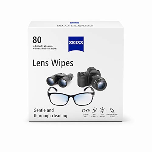 ZEISS Pre-Moistened Lens Cleaning Wipes, 80 Count