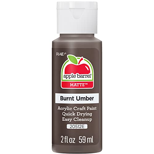 Apple Barrel Acrylic Paint in Assorted Colors (2 oz), 20512, Burnt Umber