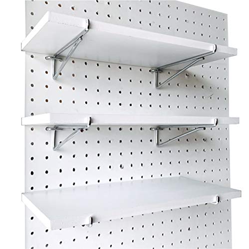 Pegboard Shelf Set -3 Extra Heavy Duty Pegboard Shelves & Durable Steel Brackets 1/4