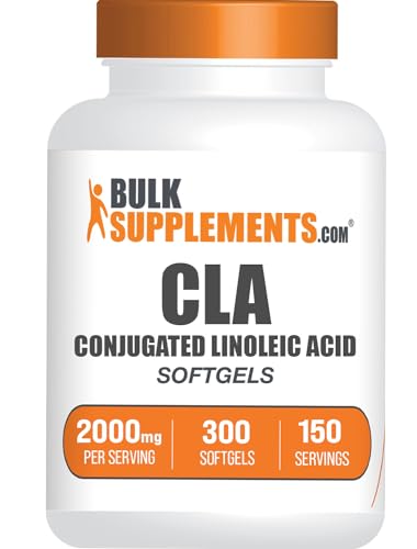 BULKSUPPLEMENTS.COM Conjugated Linoleic Acid Softgels - CLA Supplements, CLA 2000mg, CLA Safflower Capsules, CLA Pills - 2 CLA Softgels per Serving, 150-Day Supply, 300 Softgels