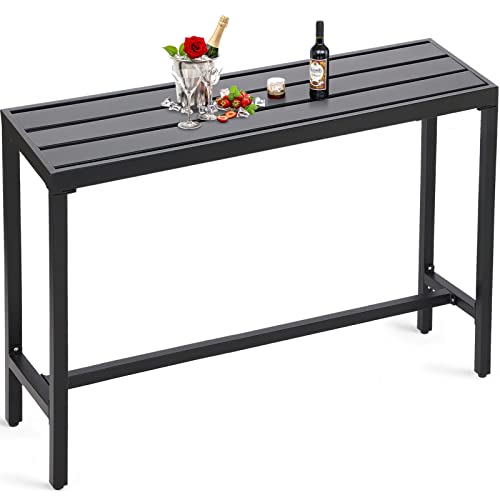 ONLYCTR Outdoor Bar Table, Patio Counter Height Bar Table, 55