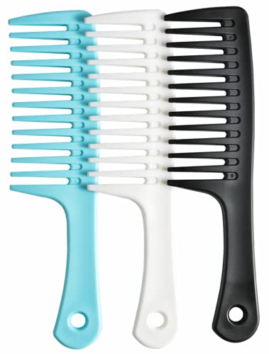 Wide Tooth Comb and Large Hair Detangling Comb, Durable Hair Brush for Best Styling and Professional Hair Care, Suitable for Curly Hair, Long Hair, Wet Hair in all Types.