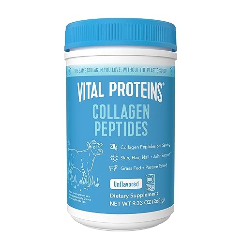 Vital Proteins Collagen Peptides Powder, Promotes Hair, Nail, Skin, Bone and Joint Health, Zero Sugar, Unflavored 9.33 OZ