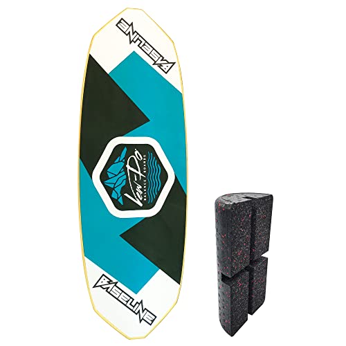 VEW-DO Wakesurf Baseline Shuv Balance Board Trainer with Foam Teeter - Full 360 Degrees - Improve Wakeboarding Skills - On/Off Season Conditioning