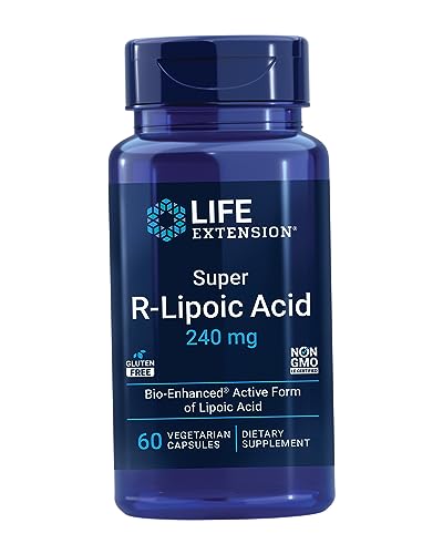 Life Extension Super R-Lipoic Acid – Longevity Supplement for Oxidative Stress Defense – with 240 mg of Active R-Form of R-Lipoic Acid – Gluten-Free – Non-GMO – Vegetarian – 60 Capsules