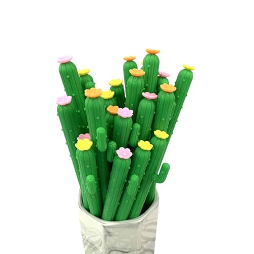 Keazexi- Cactus Shaped Roller Pens, Cactus Gel Ink Pens, Writing Pens,For School Home Office Stationery Store Kids Girls Gift.(30 Pieces)