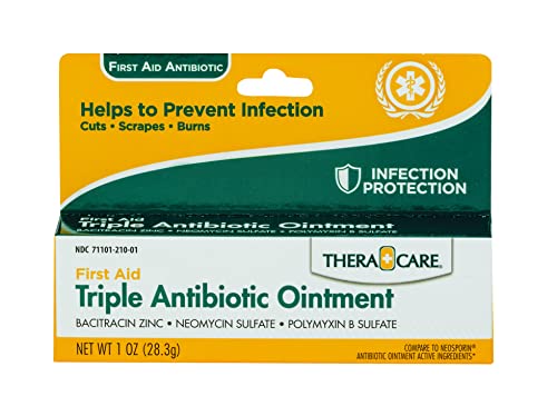 Thera Care Triple Antibiotic Ointment | First Aid | Pain Relief + Infection Protection | 1.0 oz