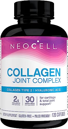 NeoCell Joint Complex With Collagen Type 2 and Hyaluronic Acid, Joint Health Supplement, Capsule, 120 Count, 1 Bottle