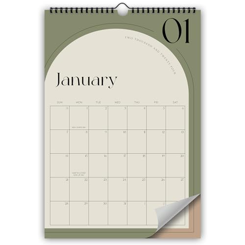 Aesthetic 2024-2025 Wall Calendar - Runs from January 2024 Until July 2025 - The Perfect Wall Hanging Calendar Planner for Easy Organizing