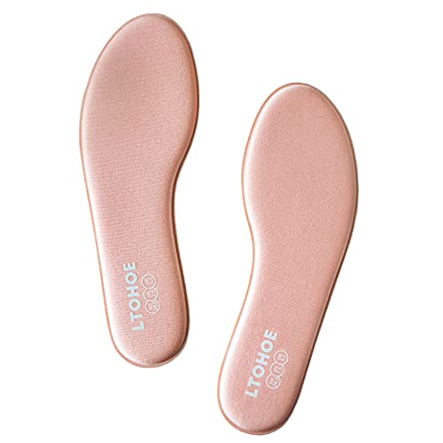 Memory Foam Insoles for Women, Replacement Shoe Inserts for Work Boot, Running Shoes, Hiking Shoes, Sneaker, Cushion Shoe Insoles Shock Absorbing for Foot Pain Relief, Comfort Inner Soles Pink US 8