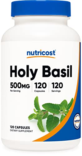 Nutricost Holy Basil Capsules 500mg, 120 Vegetarian Capsules - Gluten Free, Non-GMO