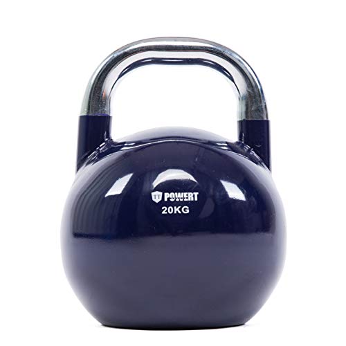 POWERT Competition Kettlebell|Premium Quality Coated Steel|Ergonomic Design|Great for Weight Lifting Workout & Core Strength Training& Muscle Building|Color Coded|Single