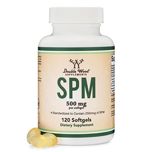 SPM Max (Specialized Pro-Resolving Mediators) 120 Softgels, 500mg (Only Product Standardized and Third Party Tested to Contain Active SPMs, Check The Supplement Fact Panel) by Double Wood