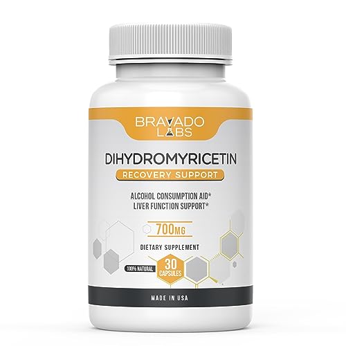 Bravado Labs Premium Dihydromyricetin Supplement (DHM) - Milk Thistle Supplement - Liver Detox Aid - Morning Recovery Support - Say Cheers Without The Worry - 700 mg - 30 ct