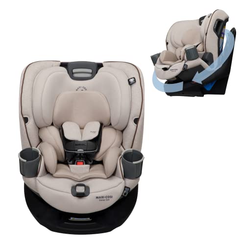 Maxi-Cosi Emme 360 All-in-One Convertible Car Seat, 360¡ FlexiSpin Rotational Seat, from Birth to Ten Years (5-100 lbs): Rear-Facing, Forward-Facing, & Belt-Positioning Booster, Desert Wonder