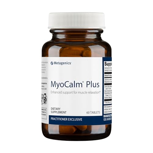 Metagenics MyoCalm Plus - with Passionflower, Valerian Root, Magnesium & Calcium - Non-GMO, Gluten-Free & Vegetarian - 20 Servings - 60 Tablets