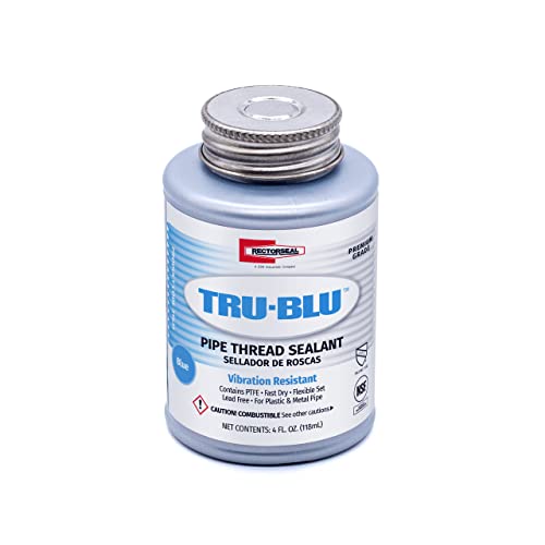 Rectorseal 31631 1/4 Pint Brush Top Tru-Blu Pipe Thread Sealant , Blue