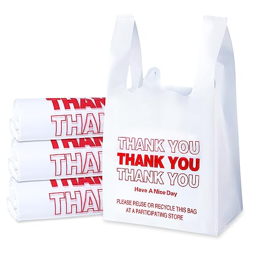 SheerDelight Plastic Bags, 300 Count Thank You Bags, Plastic Bags With Handles For Shopping, Grocery, Plastic Bags For Small Business (11