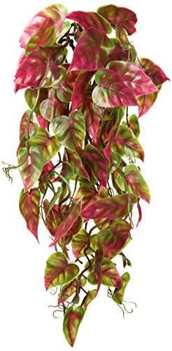Penn-Plax Reptology Decorative Hanging Terrarium Plant Vines for Reptiles and Amphibians – 12” Length – Green & Red