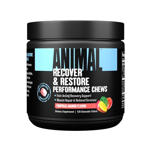 Animal Recovery Chews, Fast Acting Recovery with BCAA, Taurine and Glutamine for Muscle Repair and Hydration - Convenient and Delicious Chews Format