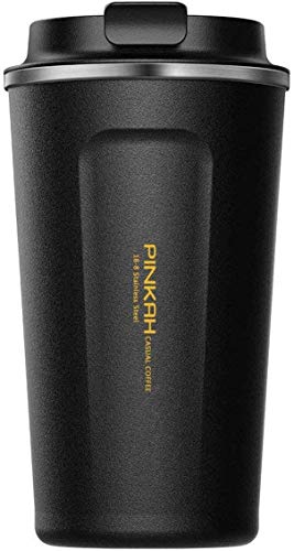 PINKAH 12OZ Vacuum Travel Mug for Ice Drinks/Hot Beverage, Double Walled Stainless Steel Insulated Coffee Tumbler Cup, Thermal Coffee Mug