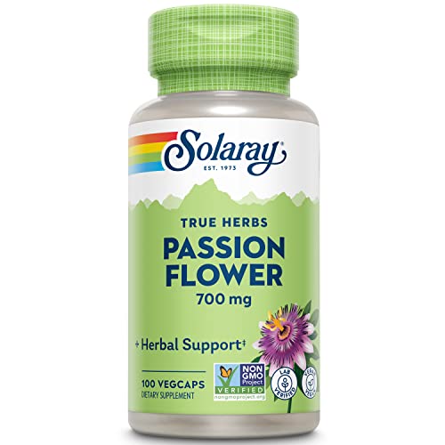 SOLARAY Passion Flower Aerial Extract 350mg | Healthy Relaxation & Focus Support | May Help Calm Mental Chatter & Restlessness | 100 VegCaps