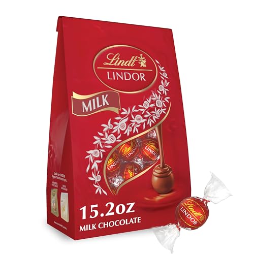 Lindt LINDOR Milk Chocolate Candy Truffles, Valentine