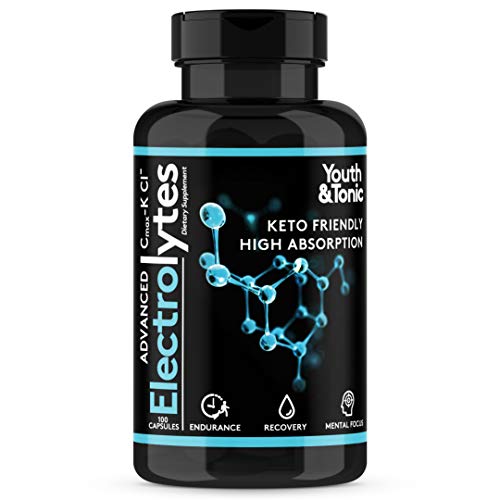 Complete Electrolyte Supplement Pills High Absorption | Cmax Potassium Chloride Magnesium Sodium Calcium Zinc | Boost Endurance Muscle Recovery Mental Focus | Salt Electrolytes Tablets | Keto Friendly