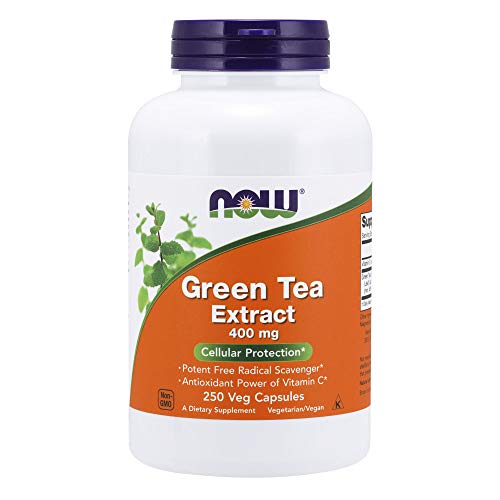 NOW Supplements, Green Tea Extract 400 mg with Vitamin C for Dietary, Cellular Protection*, 250 Veg Capsules